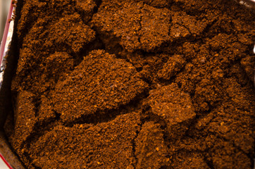 ground coffee texture