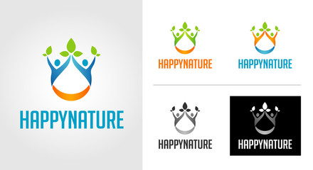 Happy Nature Logo Template