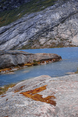 spellbinding landscape of Norwegian nature with high charming mountains and hills, wonderful rivers in which it is impossible not to fall in love