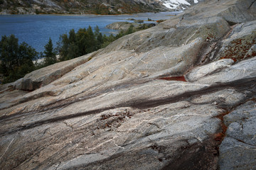 spellbinding landscape of Norwegian nature with high charming mountains and hills in which it is impossible not to fall in love