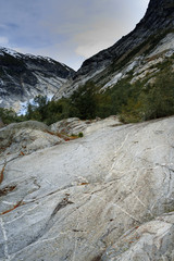 spellbinding landscape of Norwegian nature with high charming mountains and hills in which it is impossible not to fall in love