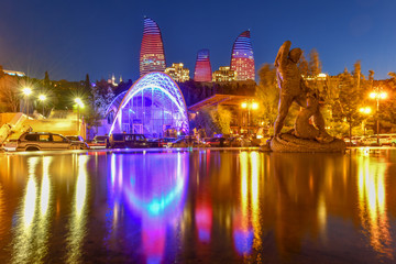 Fototapeta premium Flame Towers - Baku, Azerbaijan