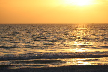sunset over the sea