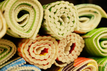 sale of bath mats in the store