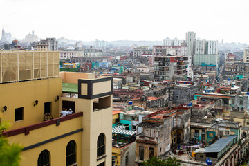 Life on the streets of Havana, Cuba with local architecture on display