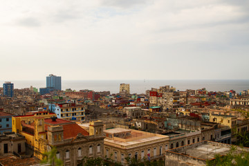 Life on the streets of Havana, Cuba with local architecture on display