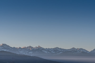 Obraz na płótnie Canvas High Sierras with Light Blue Sky