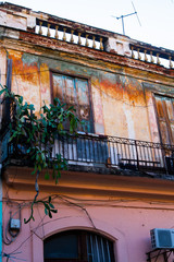 Life on the streets of Havana, Cuba with local architecture on display