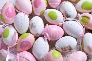 easter background with colorful eggs