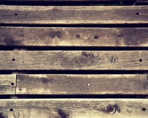 Worn grey wood floor