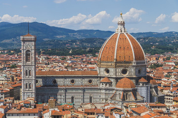 Florence Cathedral and the city of Florence, Italy