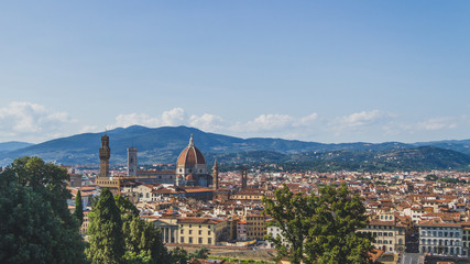 Fototapeta na wymiar Panoramic view of city of Florence, Italy