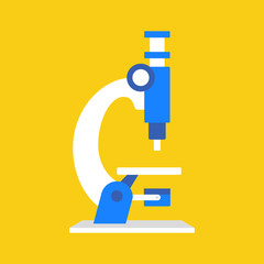 Microscope icon. Flat style design. Vector icon