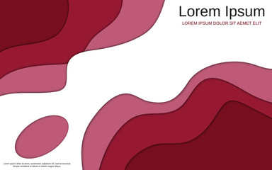 Abstract style 3d paper cut vector background. Design for business presentation, slideshow, website