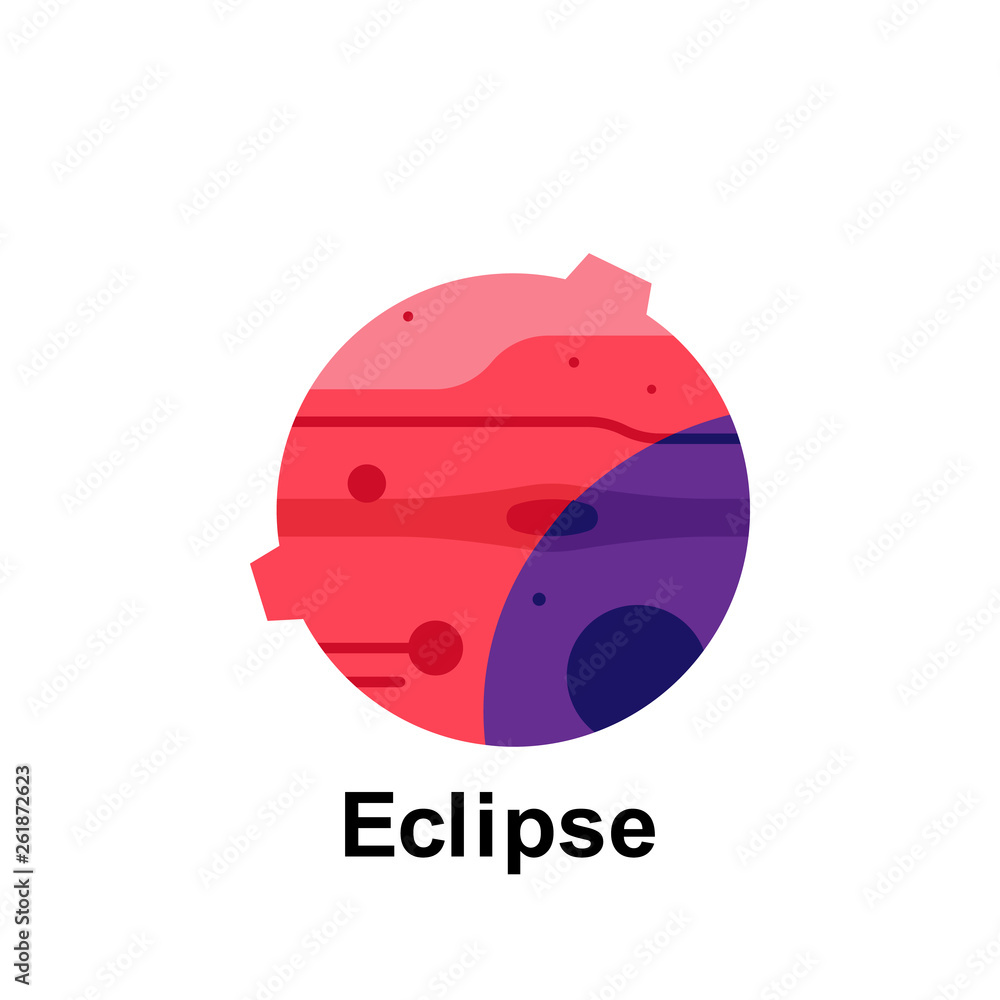 Poster space, eclipse color icon. element of color space icon. premium quality graphic design icon. signs a