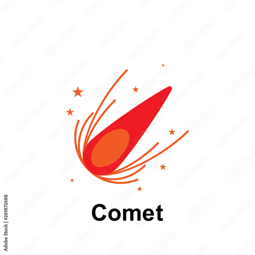 Poster space, comet color icon. element of color space icon. premium quality graphic design icon. signs and