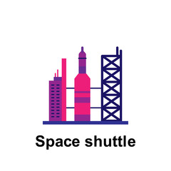 Space, space shuttle color icon. Element of color space icon. Premium quality graphic design icon. Signs and symbols collection icon for websites, web design