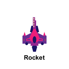 Space, rocket color icon. Element of color space icon. Premium quality graphic design icon. Signs and symbols collection icon for websites, web design