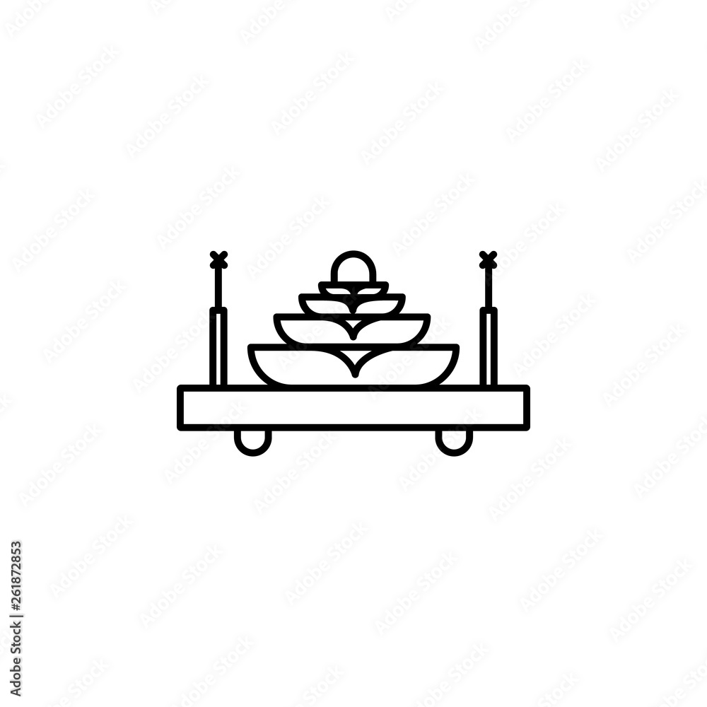 Poster parade car, flame icon. element of carnival and amusement icon. thin line icon for website design an