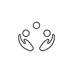 Obraz premium juggling, balls icon. Element of carnival and amusement icon. Thin line icon for website design and development, app development. Premium icon