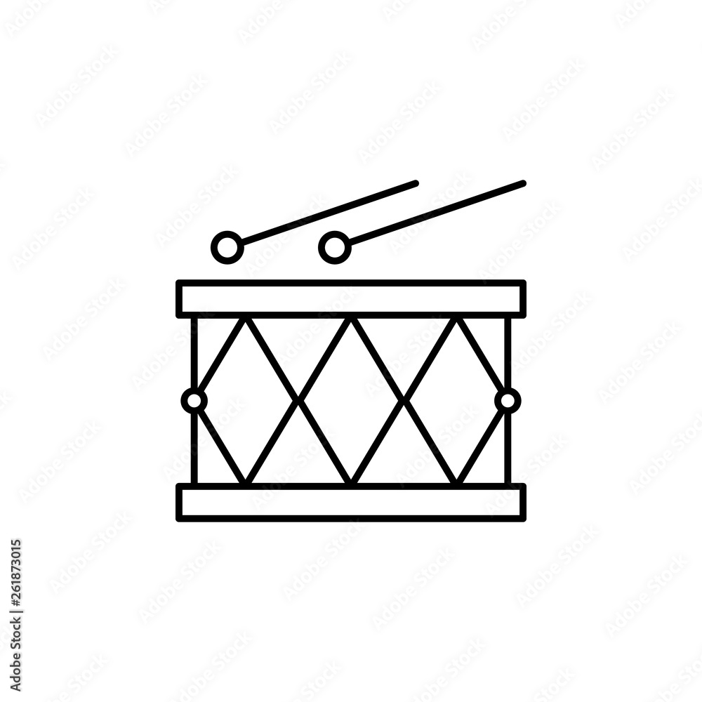 Poster drums icon. element of carnival and amusement icon. thin line icon for website design and developmen