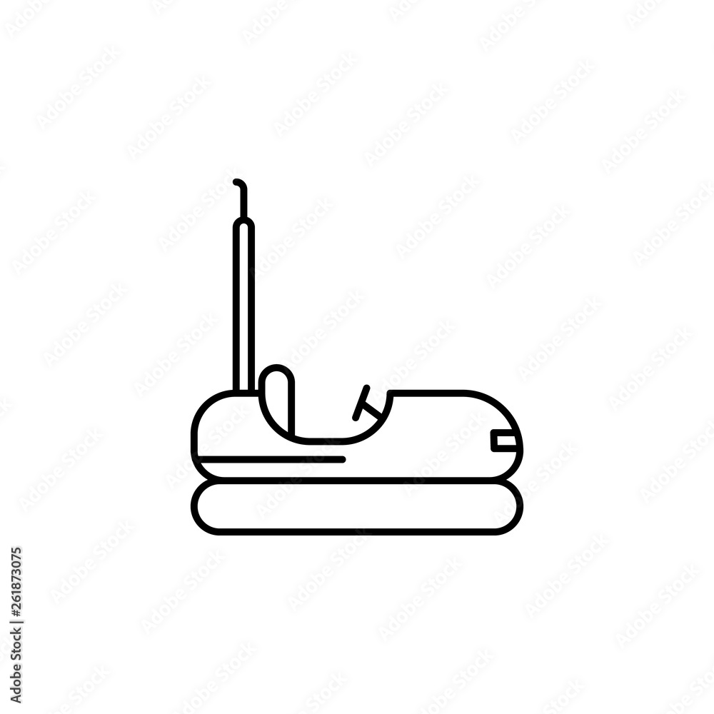Poster dodgem icon. element of carnival and amusement icon. thin line icon for website design and developme
