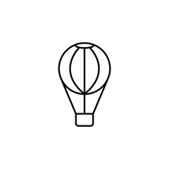 hot air balloon icon. Element of carnival and amusement icon. Thin line icon for website design and development, app development. Premium icon