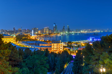 Skyline of Baku, Azerbaijan