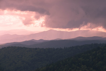 Fototapeta premium Brewing Storm Clouds - Clingmans Dome View - Great Smoky Mountains National Park