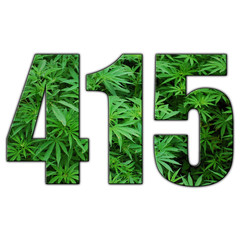 415 Bay Area Marijuana Logo With Clear Background High Quality 