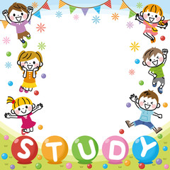 子供たちのフレーム「STUDY」
