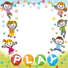 子供たちのフレーム「PLAY」