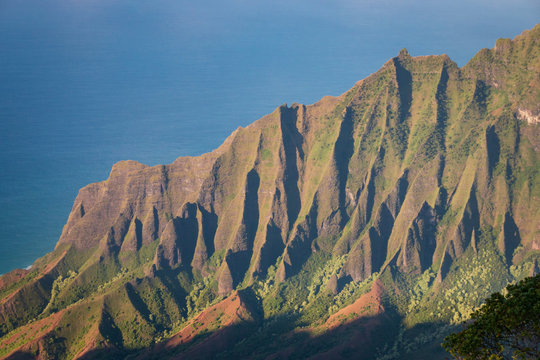 Close-up of ridge at Na Pali Coast, Kauai, Hawaii, USA