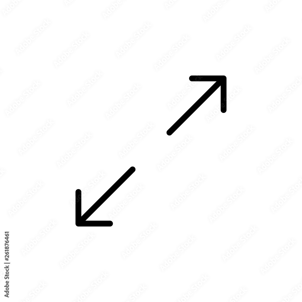 Poster arrow expand icon. simple thin line, outline vector of arrows icons for ui and ux, website or mobile