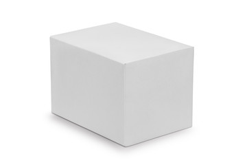 White box isolated with clipping path