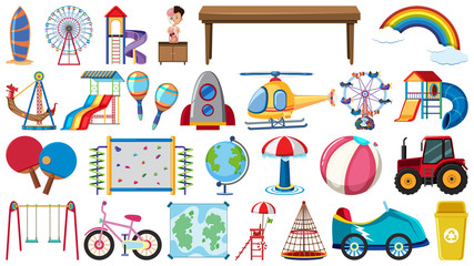 Set of children toys