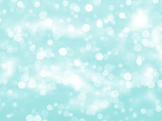 Blue blur abstract background. Bokeh colorful glows sparkle beautiful Valentines Day concept. Abstract white Bokeh circles for Christmas background.