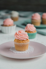 Colorful pastel cupcakes