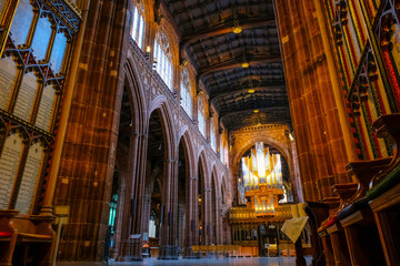 Fototapeta premium Manchester Cathedral in Manchester, UK