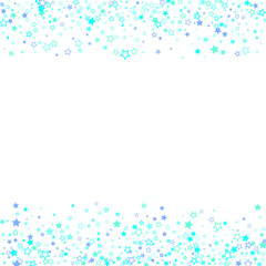 Blue, cyan, turquoise glitter stars confetti