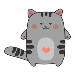 Cat in love - kawaii sticker