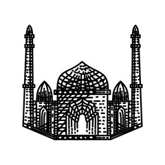 Mosque icon vector Illustration design template