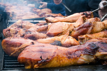 Roasted Turkey Legs at the Elmira Maple Syrup Fest