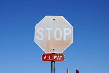 Faded Out Stop sign