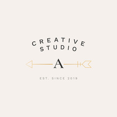 Simple arrow badge design