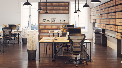 Modern design interior office.