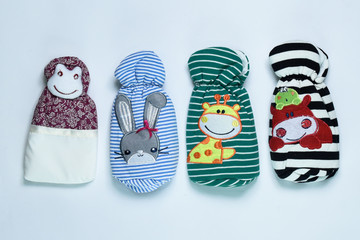 colorful cloth cover baby milk bottle