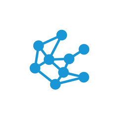 connect & neuron icon, molecule icon