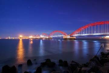 Fototapeta premium cargo terminals in the evening