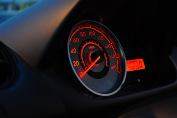 Speedometer of a car